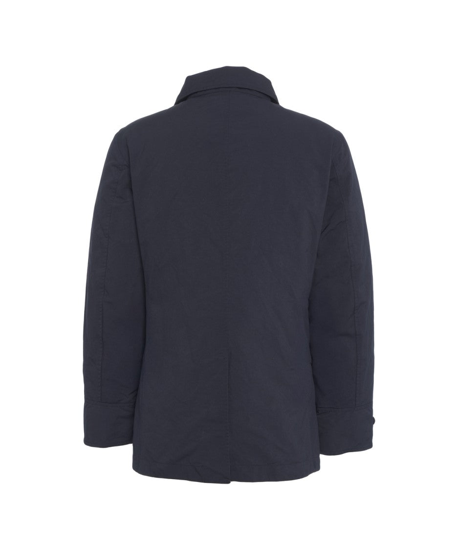 Add Classic Blue Peacoat With Double-Breasted Design