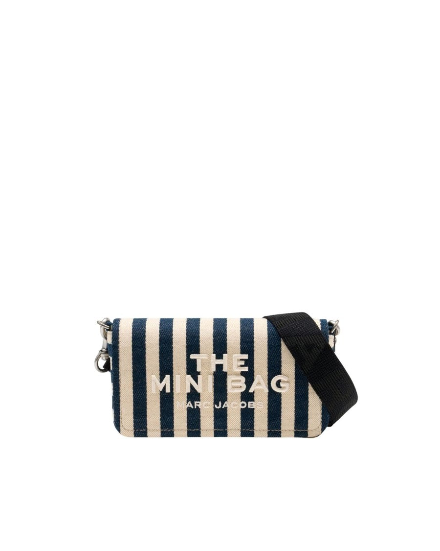 Marc Jacobs Blue Sea Striped Canvas Mini Shoulder Bag