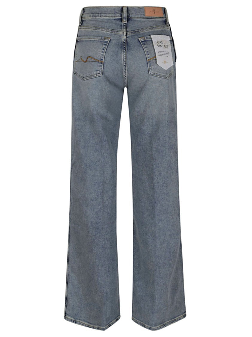 7 For All Mankind Light Blue Wide-Leg Jeans