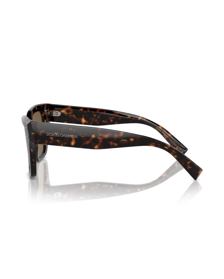 Dolce & Gabbana Square Shape Havana Brown Sunglasses