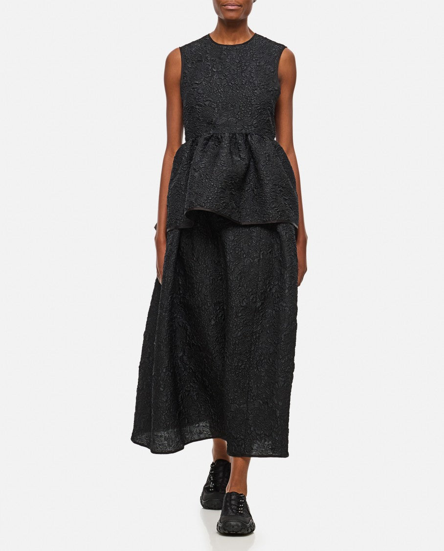 Cecilie Bahnsen Borage Cloqué Black Fabiola Skirt