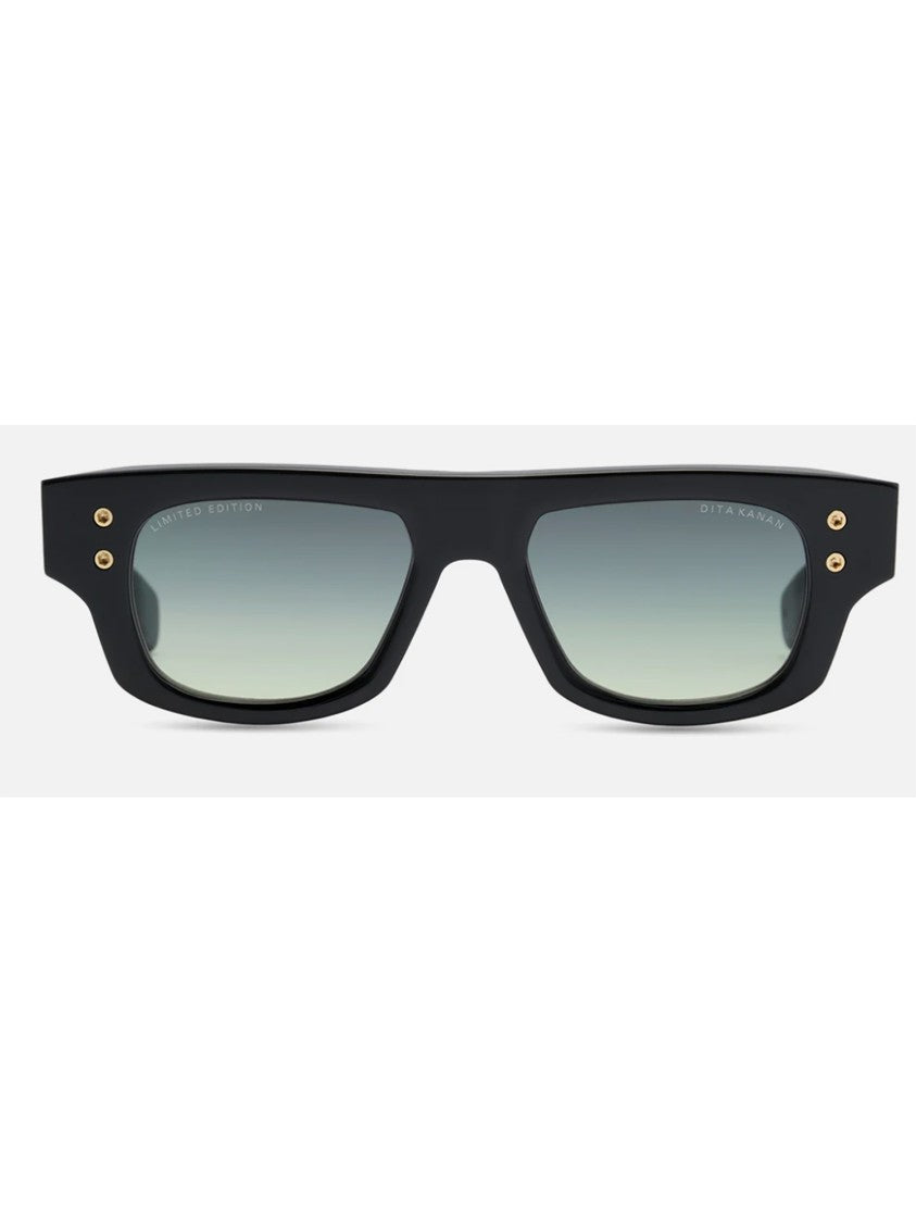 Dita Angular Black Acetate Sunglasses With Gradient Lenses