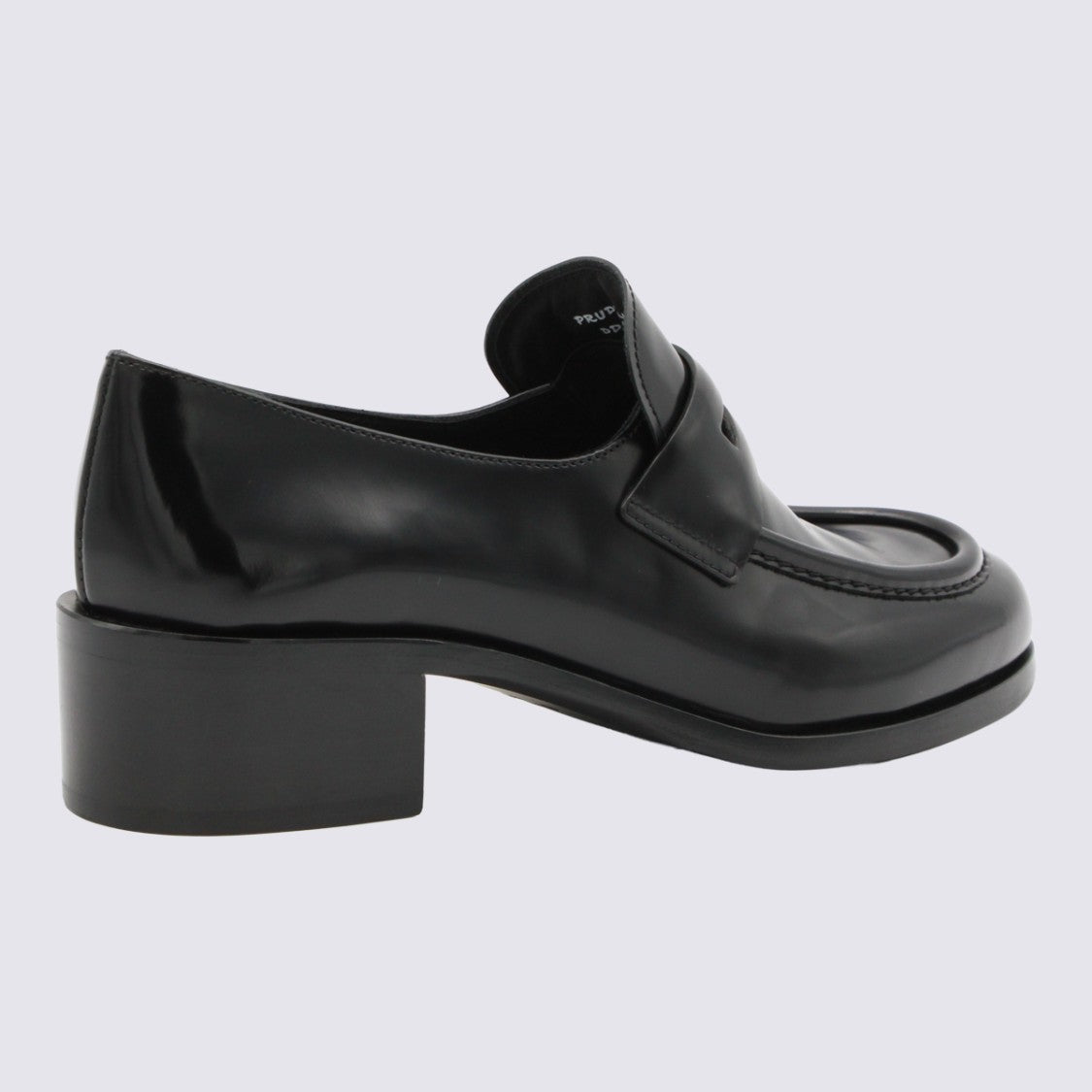 Church's Polished Black Leather Loafer Flats With Strap Detail