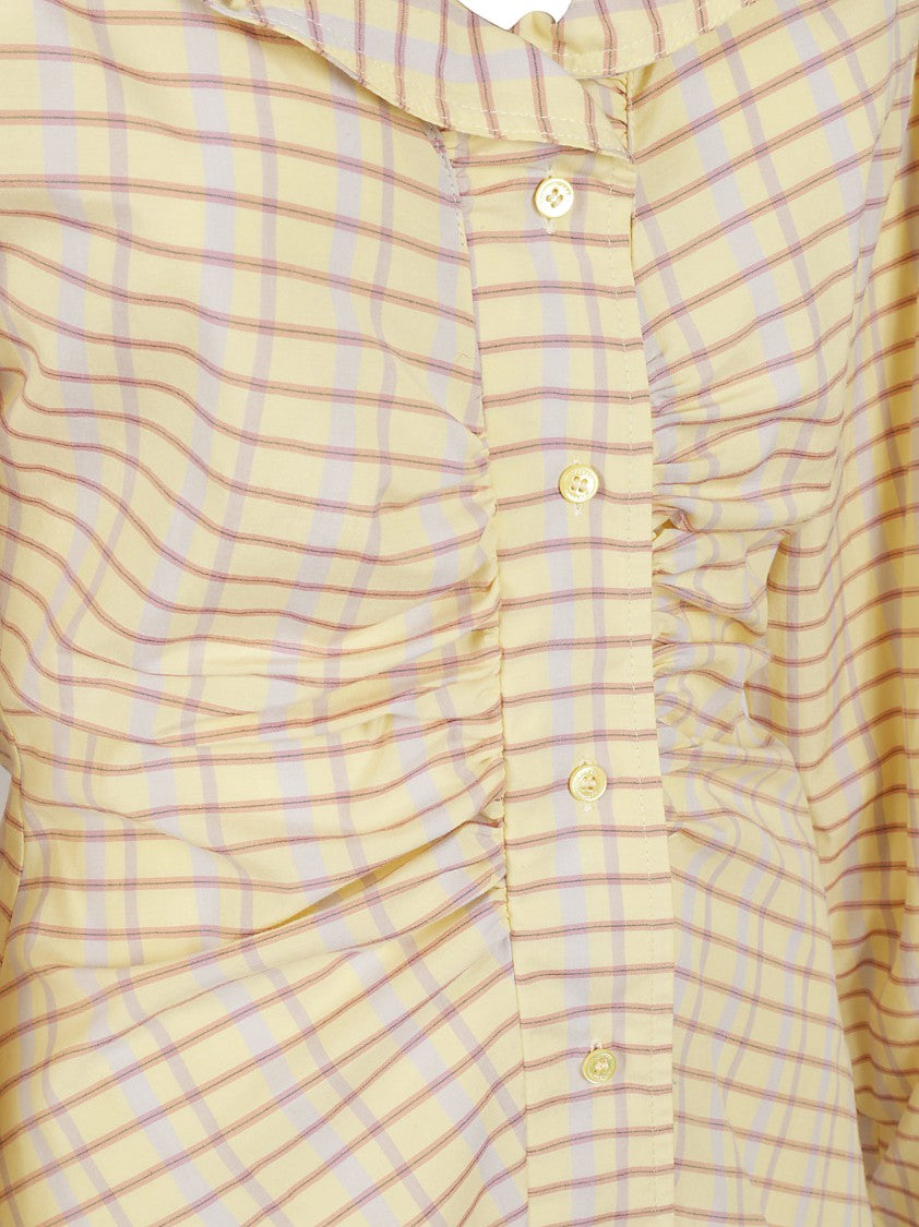 Isabel Marant Ruffled Neckline Dress With Button-Down Front