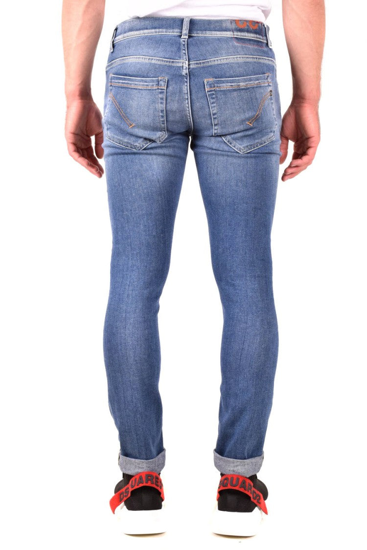 Dondup Slim Fit Denim Jeans With Classic Blue Wash