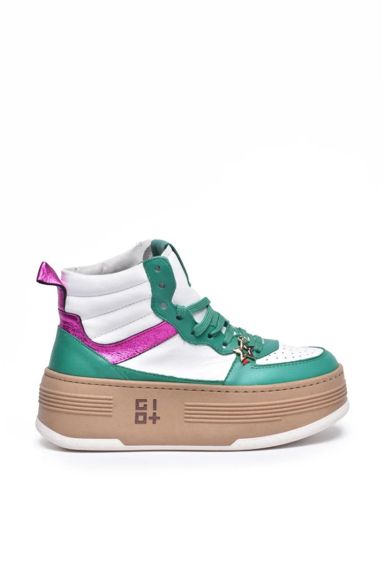 Gio + Basket Sneakers - White/Green