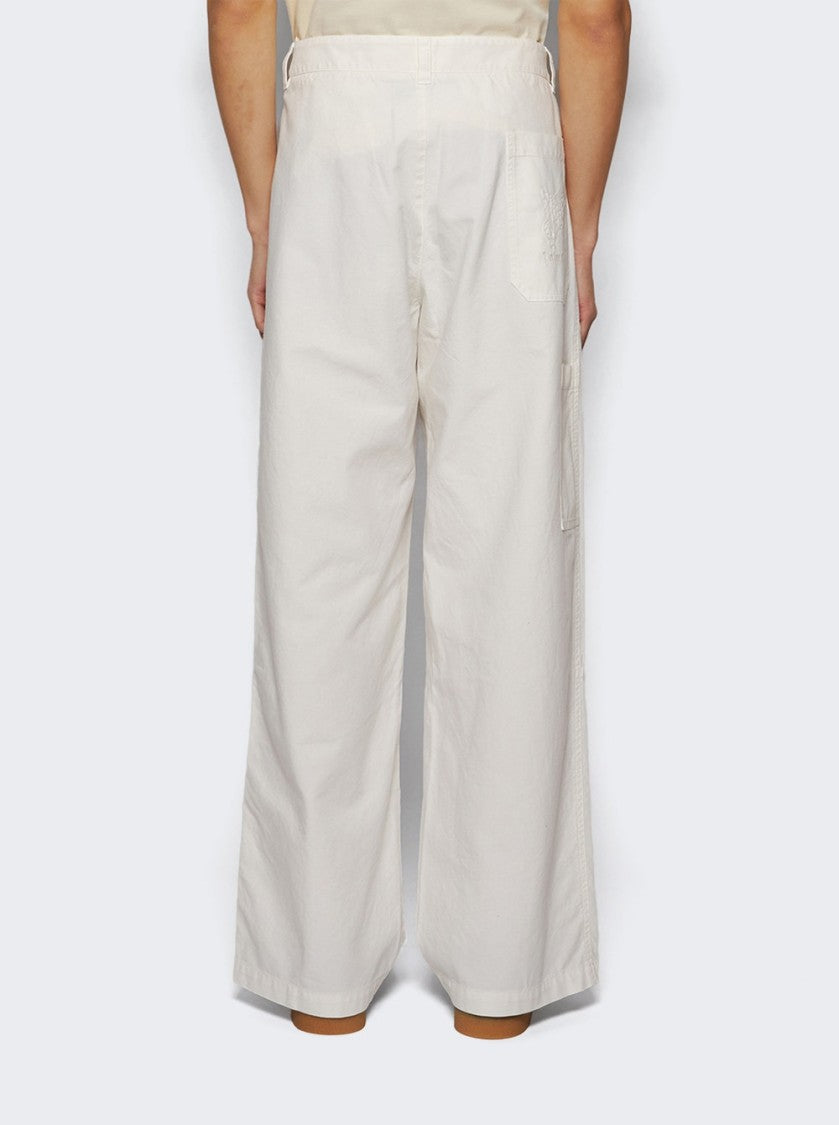 Palm Angels Monogram Workwear Pants Off White