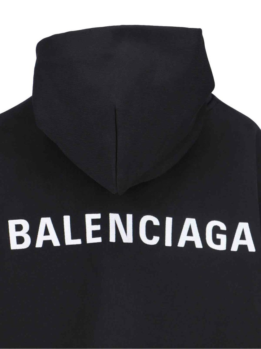 Balenciaga Logo Hoodie – Black