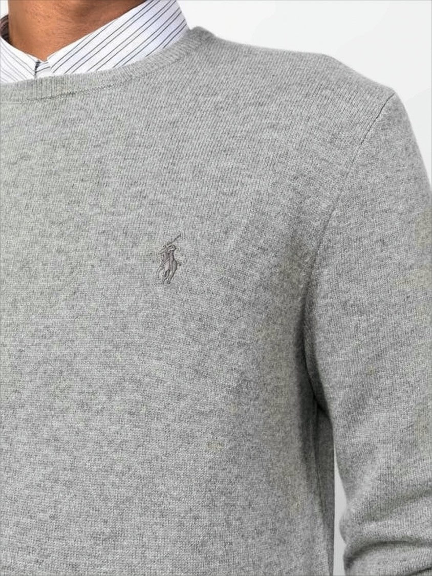 Polo Ralph Lauren Long-Sleeve Wool Crewneck Sweater With Embroidered Logo