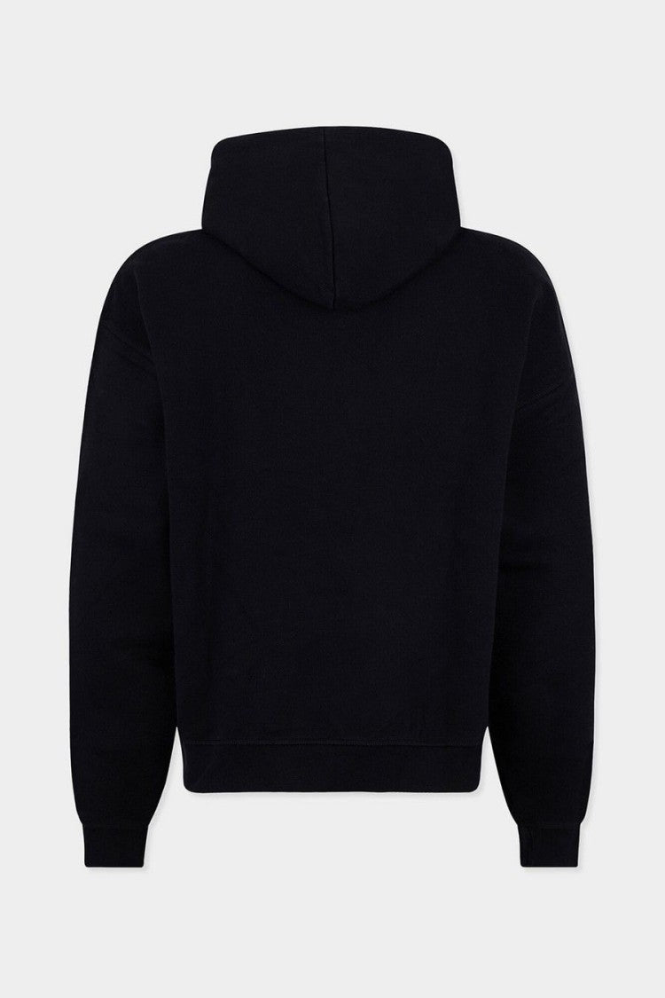 Dsquared2 Black Cotton Script Logo Hoodie