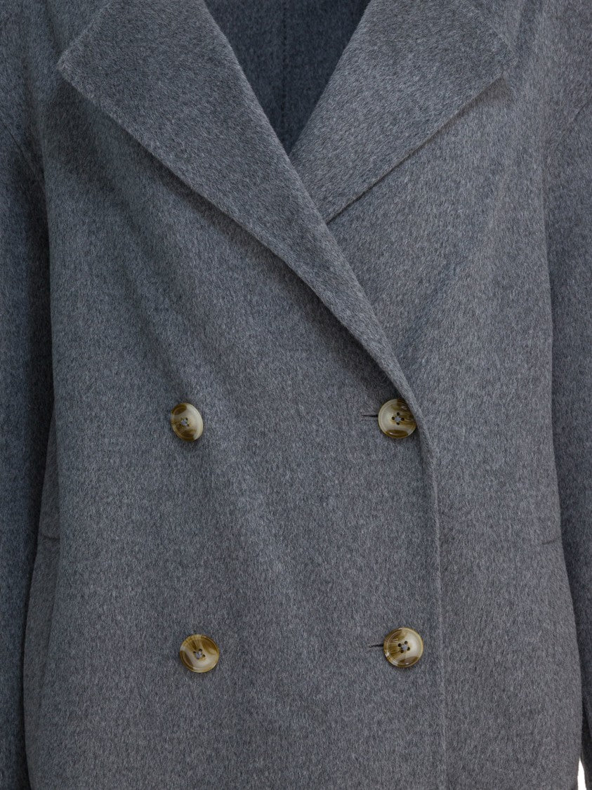 Loulou De Saison Borneo Long Coat With Double-Breasted Closure