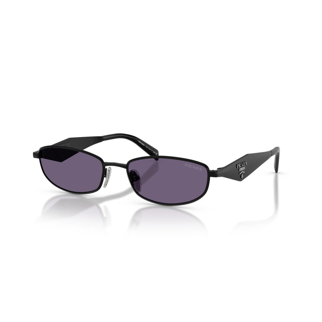 Prada 0Pr D51s Black Rectangular Metal Frame Sunglasses