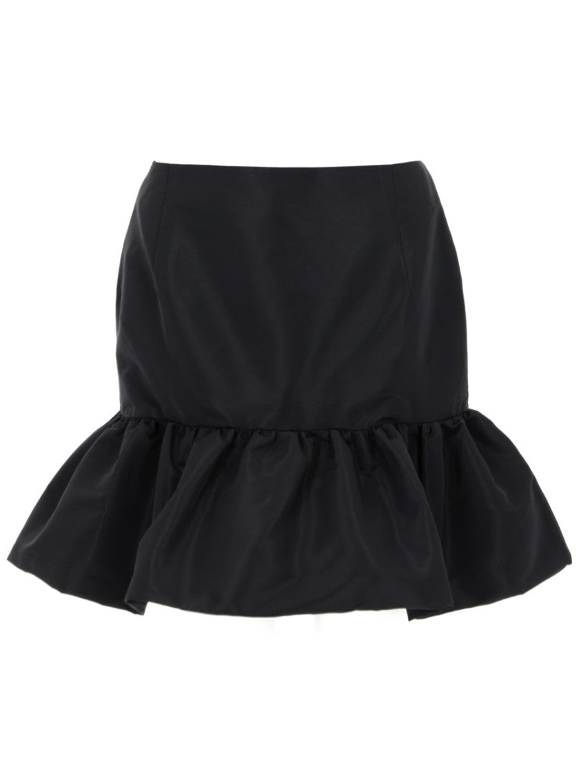 Nina Ricci Mini Peplum Ruffle Hem Mini Skirt