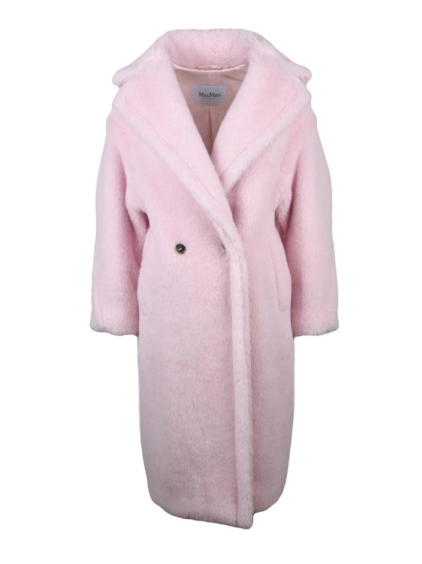 Max Mara Lightweight Alpaca-Blend Coat With Wide Lapel Collar