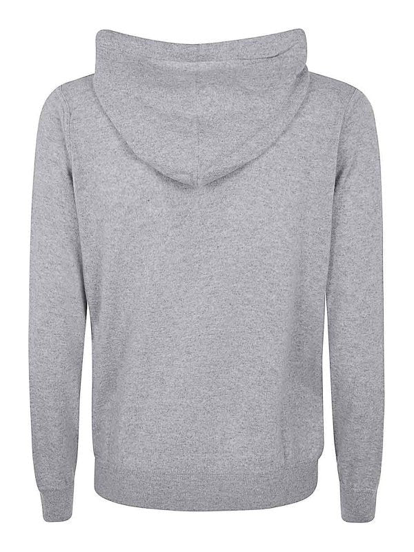 Filippo De Laurentiis Full-Zip Hooded Cardigan In Wool