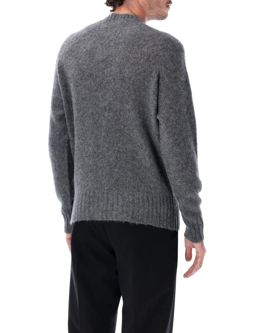 Tom Ford Brushed Crewneck Sweater With Seamless Design And Ribbed Accents