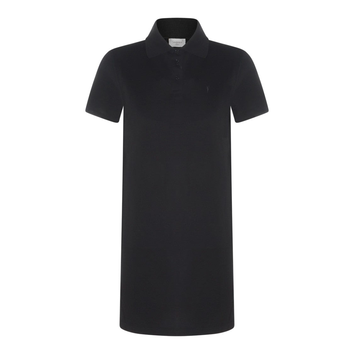 Saint Laurent Black Cotton Midi Dress