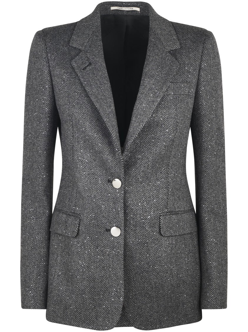 Tagliatore Tailored Black Jacket With Structured Design