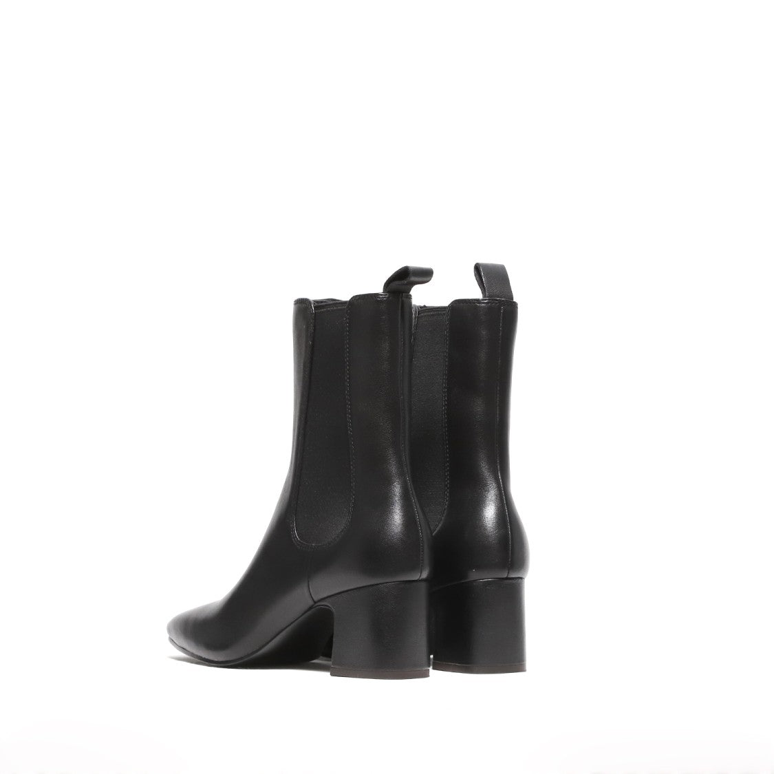Ash Ankle Boot In Soft Black Nappa With Side Elastic