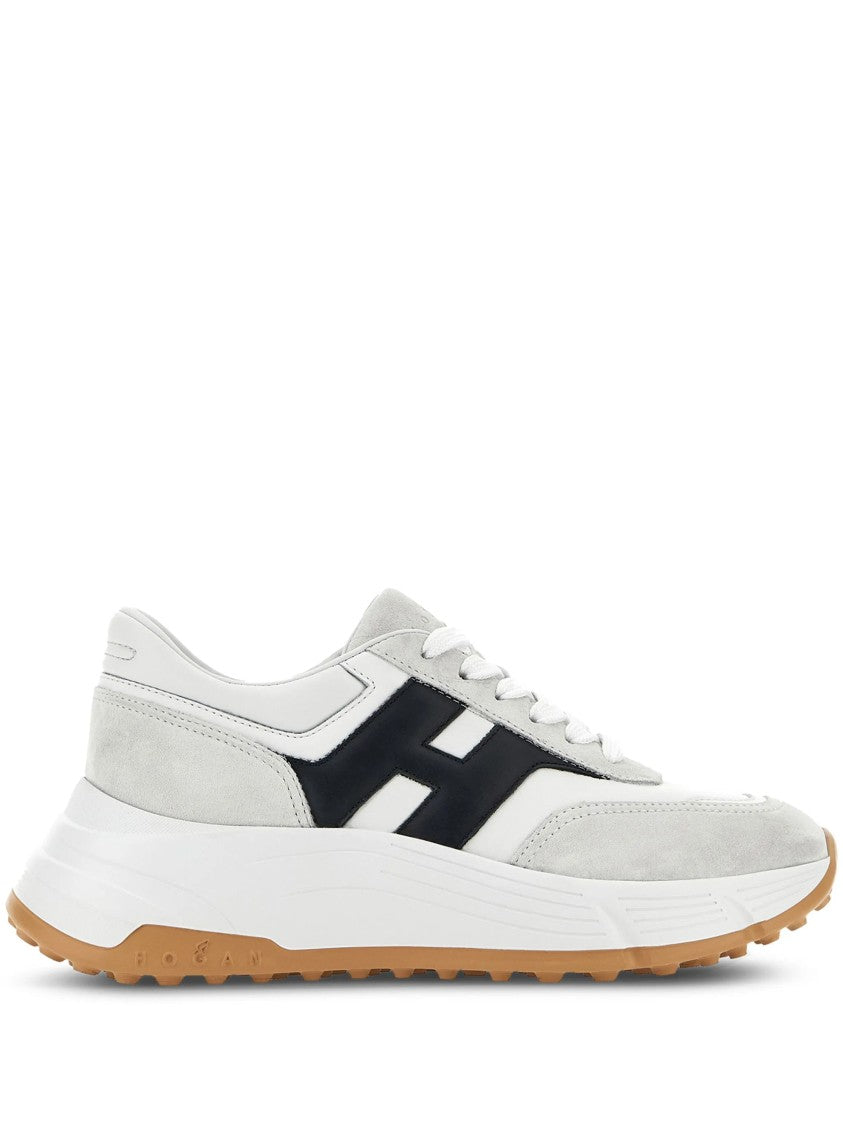 Hogan Black Low-Top Suede Leather H Sneakers