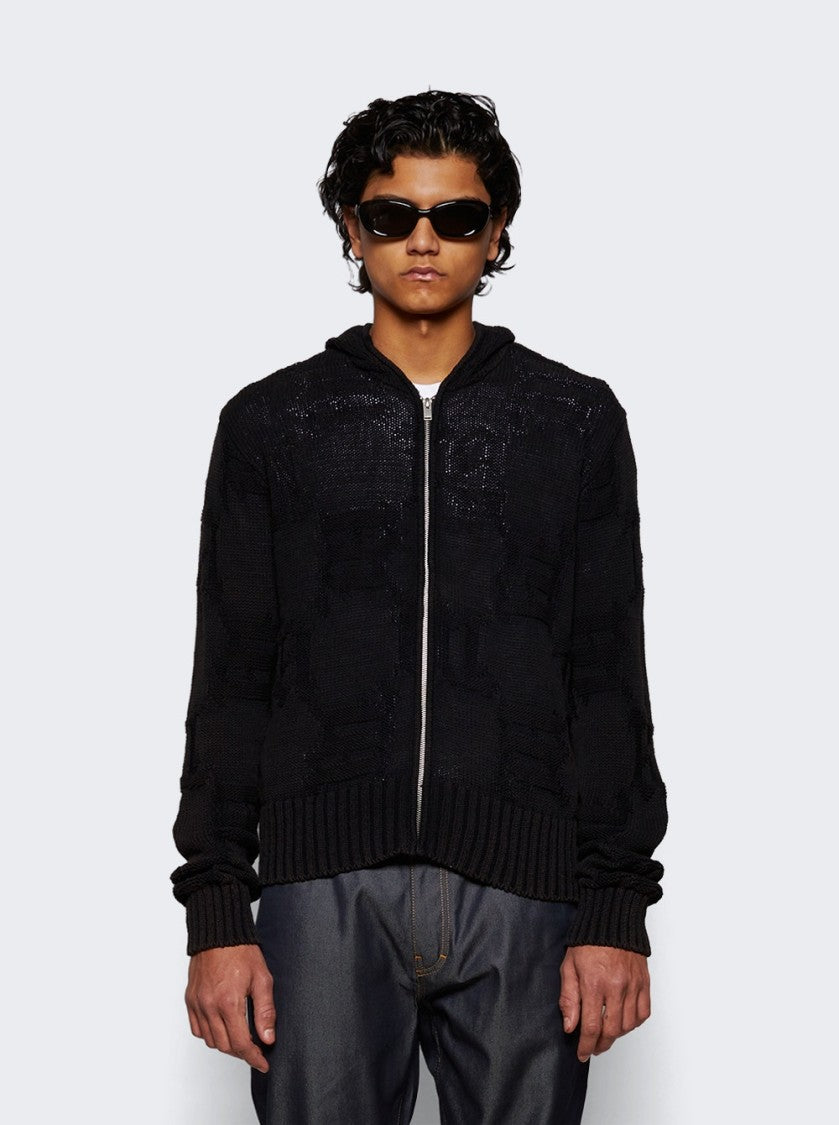 Misbhv Acid Washed Knitted Hoodie Black