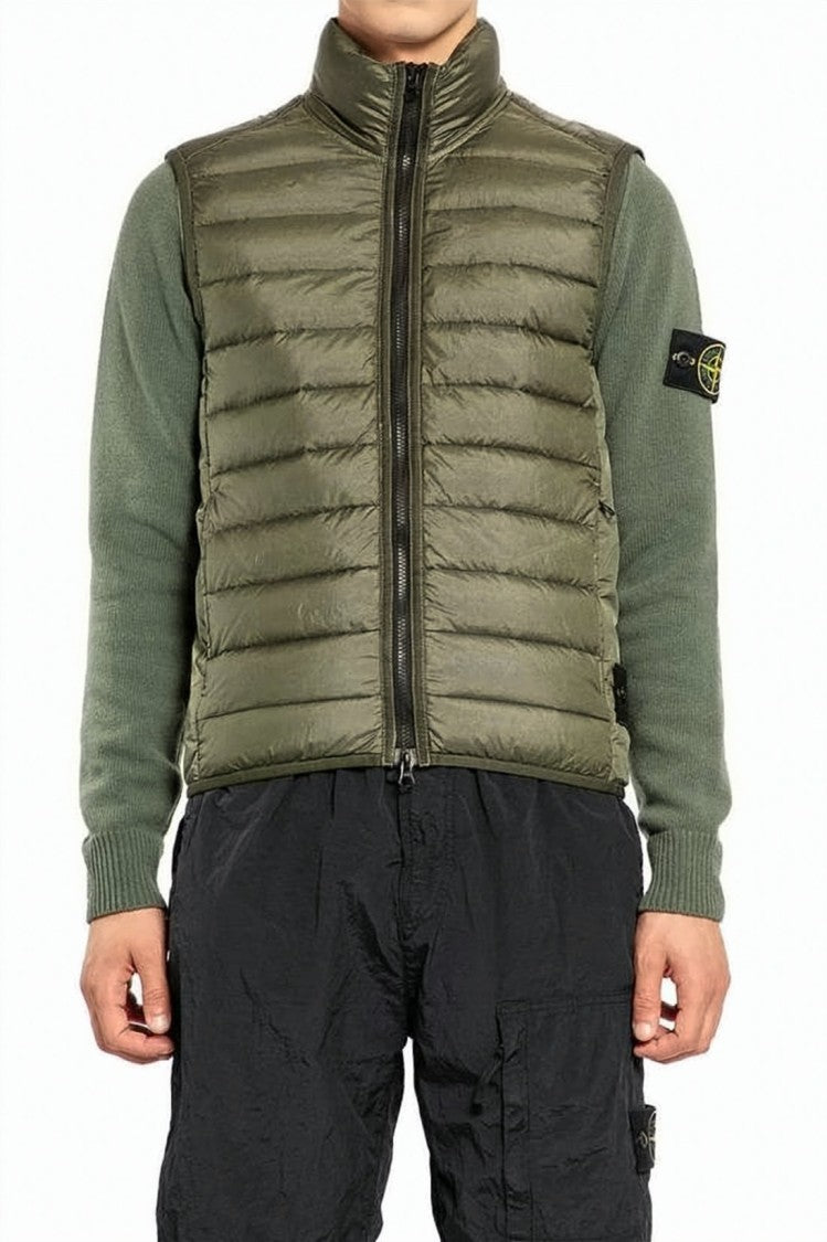 Stone Island Quilted Vest With High Collar