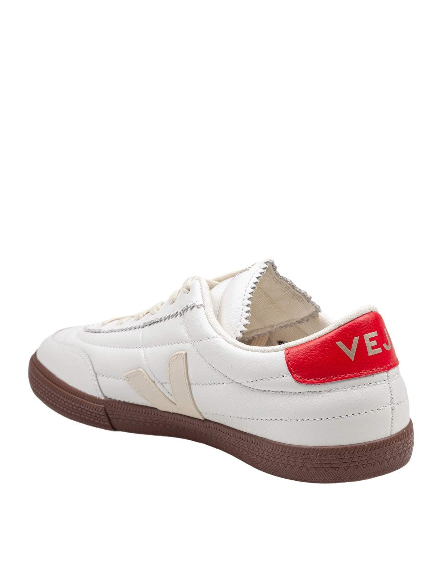 Veja White And Red Panenka Leather Sneakers