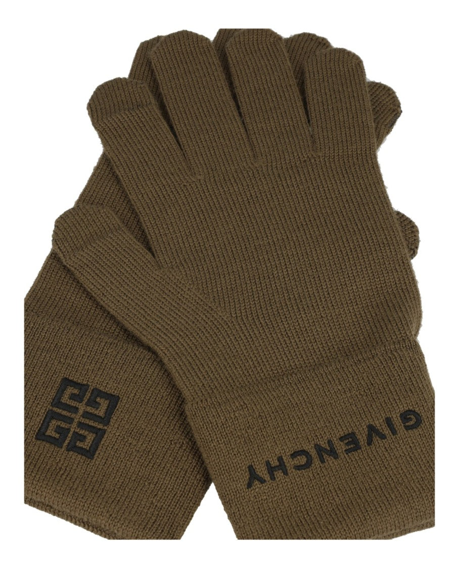 Givenchy Embroidered Logo Gloves