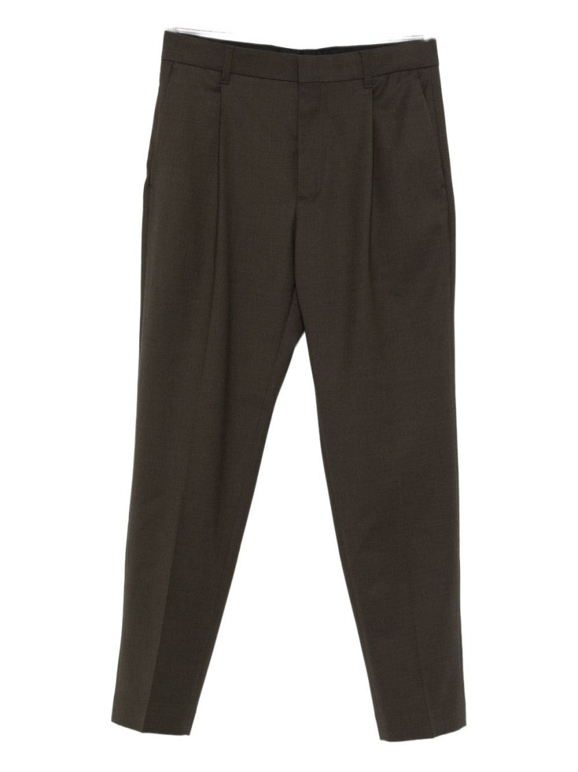 Jacquemus Deep Muted Green Trousers With Tailored Fit