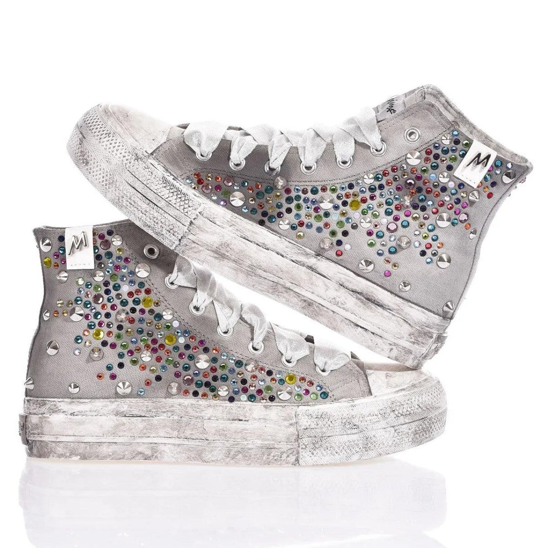 Mimanera Airlines Platform Swarovski Mix Sneakers