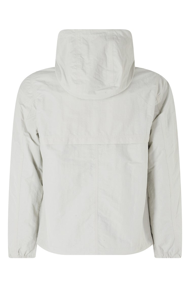 K-Way Beige Green Jake Reversible Hooded Nylon Jacket