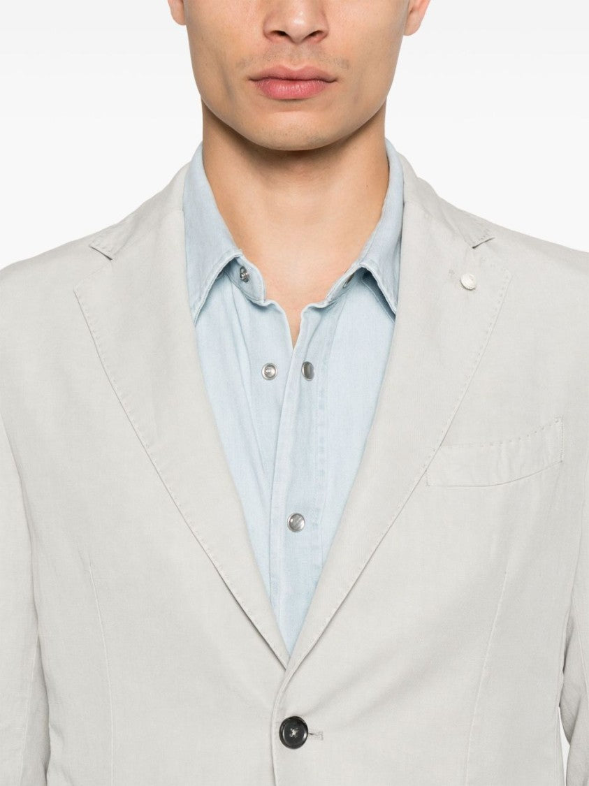 Luigi Bianchi Light Grey Cotton Jacket