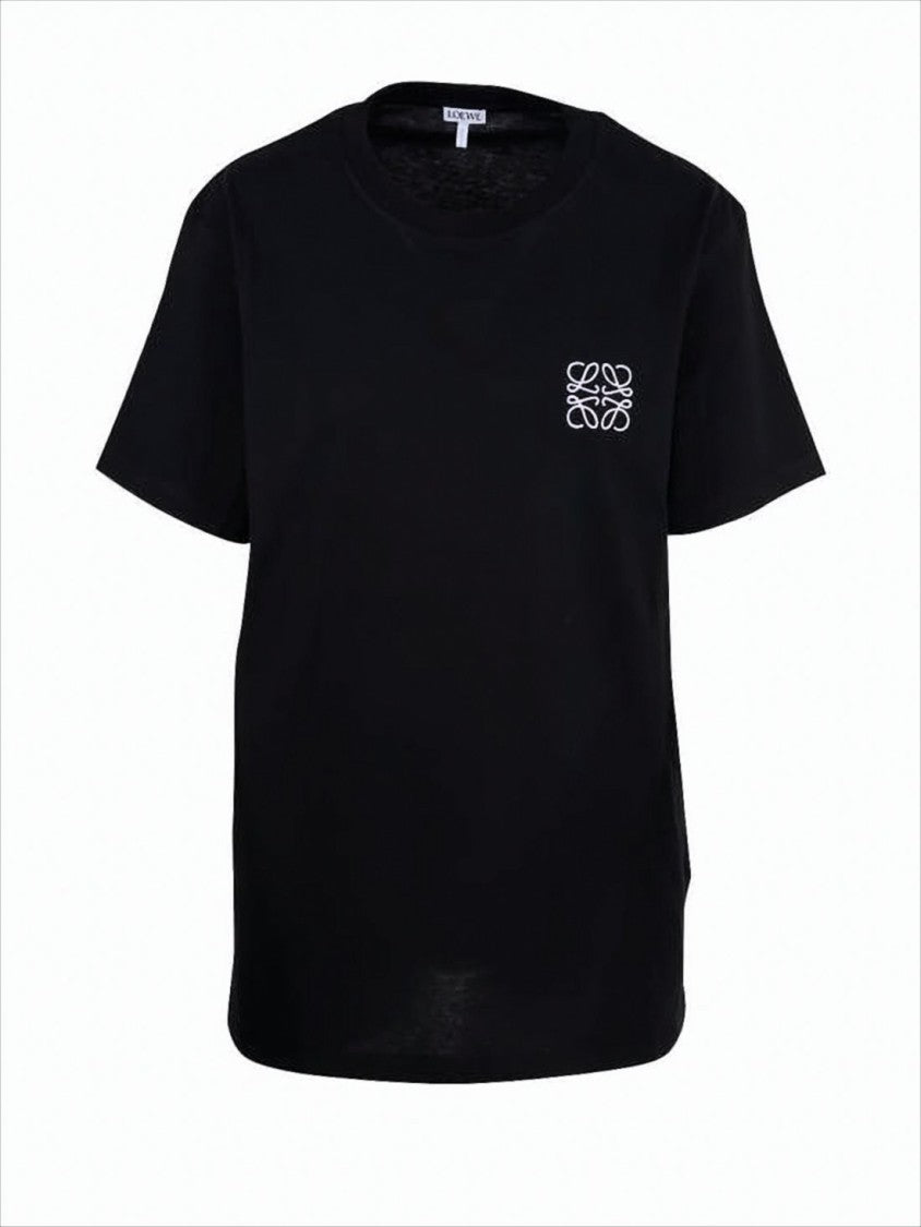 Loewe Classic Black Short-Sleeve T-Shirt With Intricate Emblem