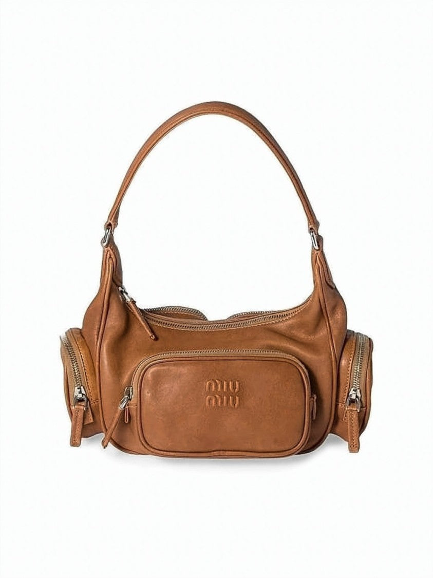 Miu Miu Soft Lambskin Leather Shoulder Bag