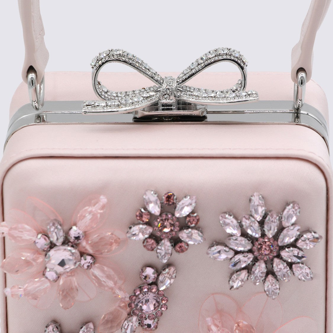 Self-Portrait Pink Embellished Clutch