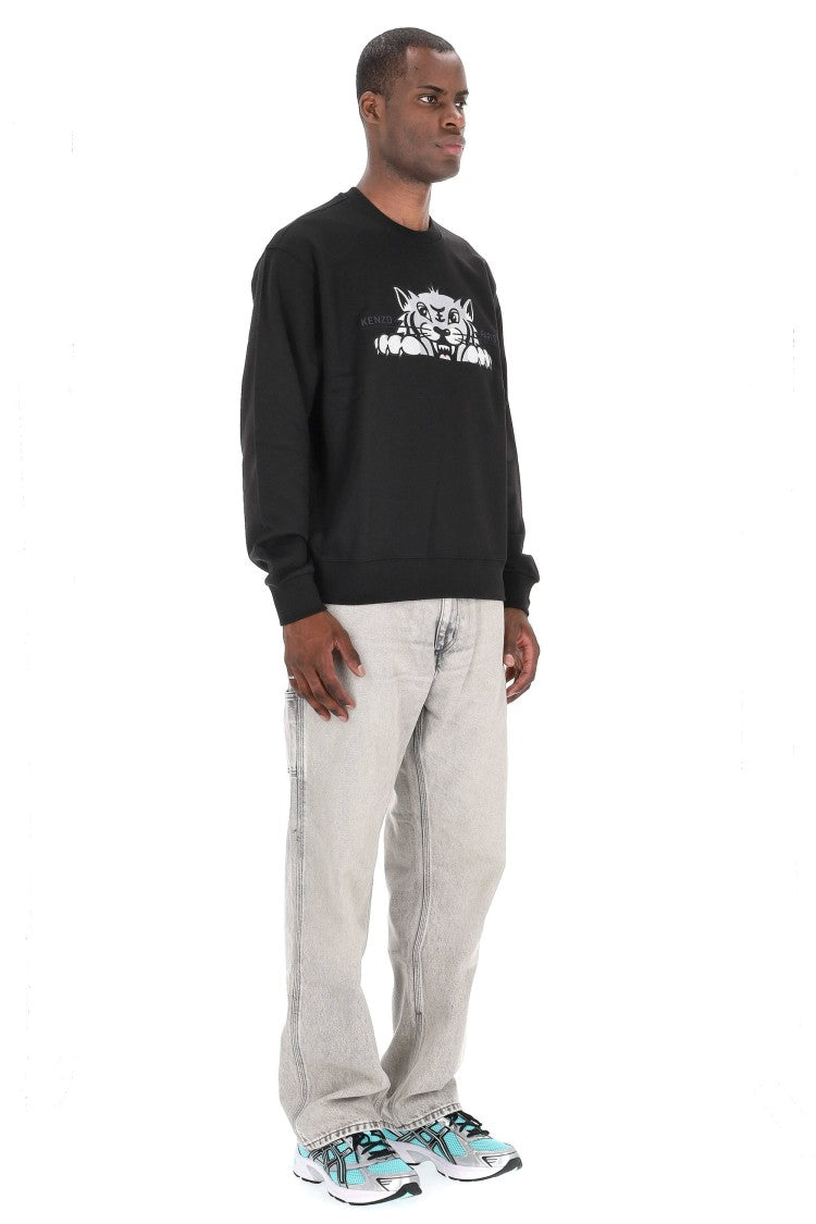 Kenzo Happy Tiger Cotton Crewneck Sweatshirt