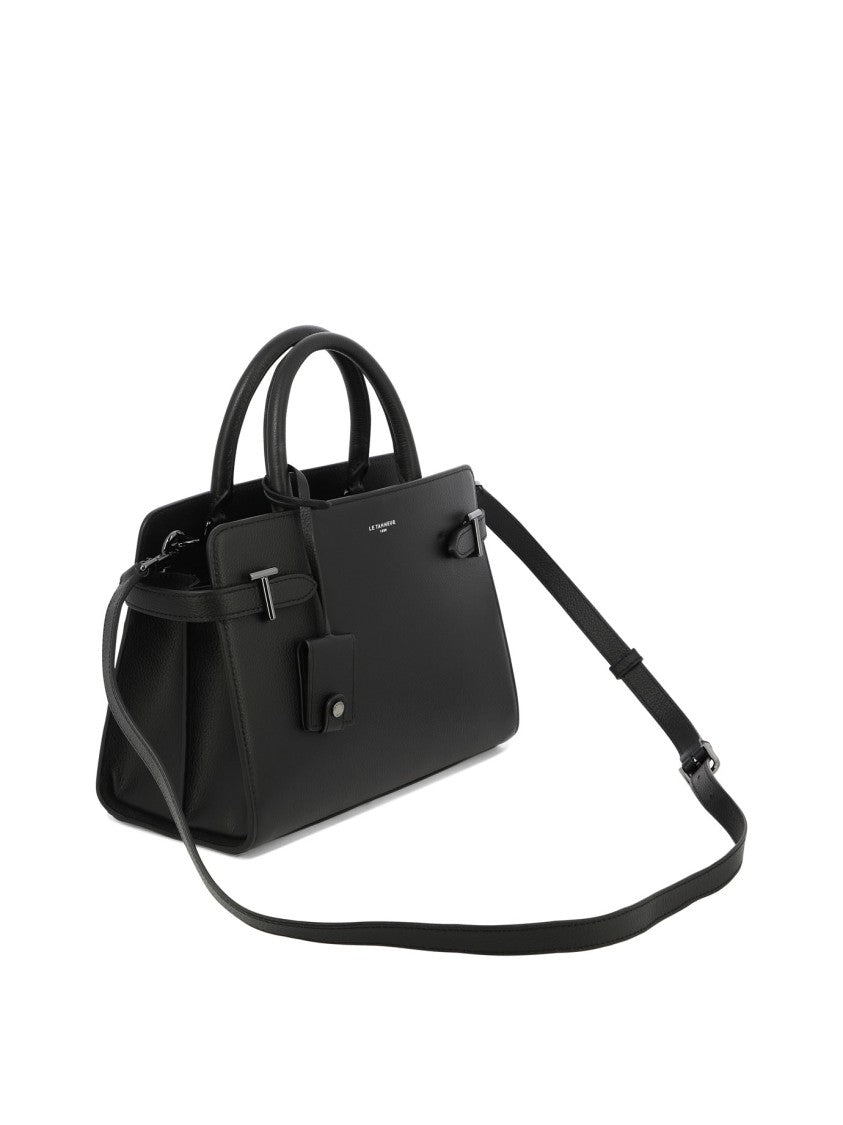 Le Tanneur Textured Leather Handbag With Structured Shape