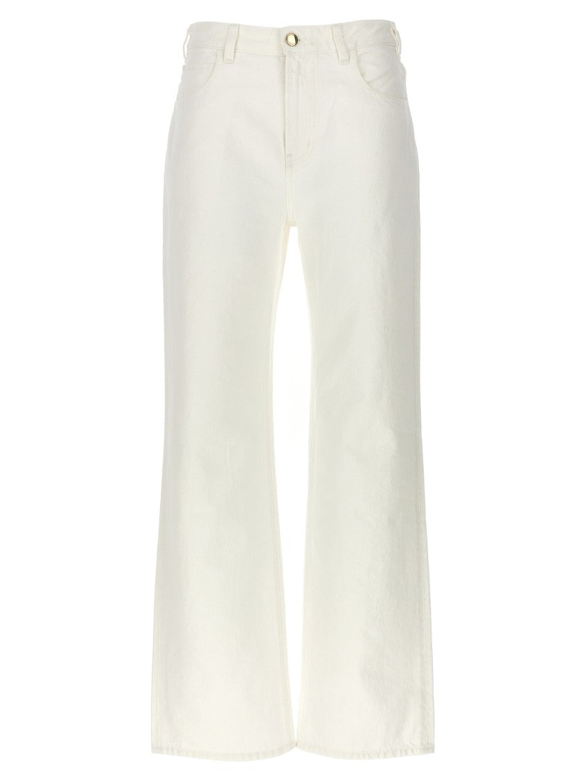 Chloé High-Waisted Flare Leg Jeans With Minimalist Detailing