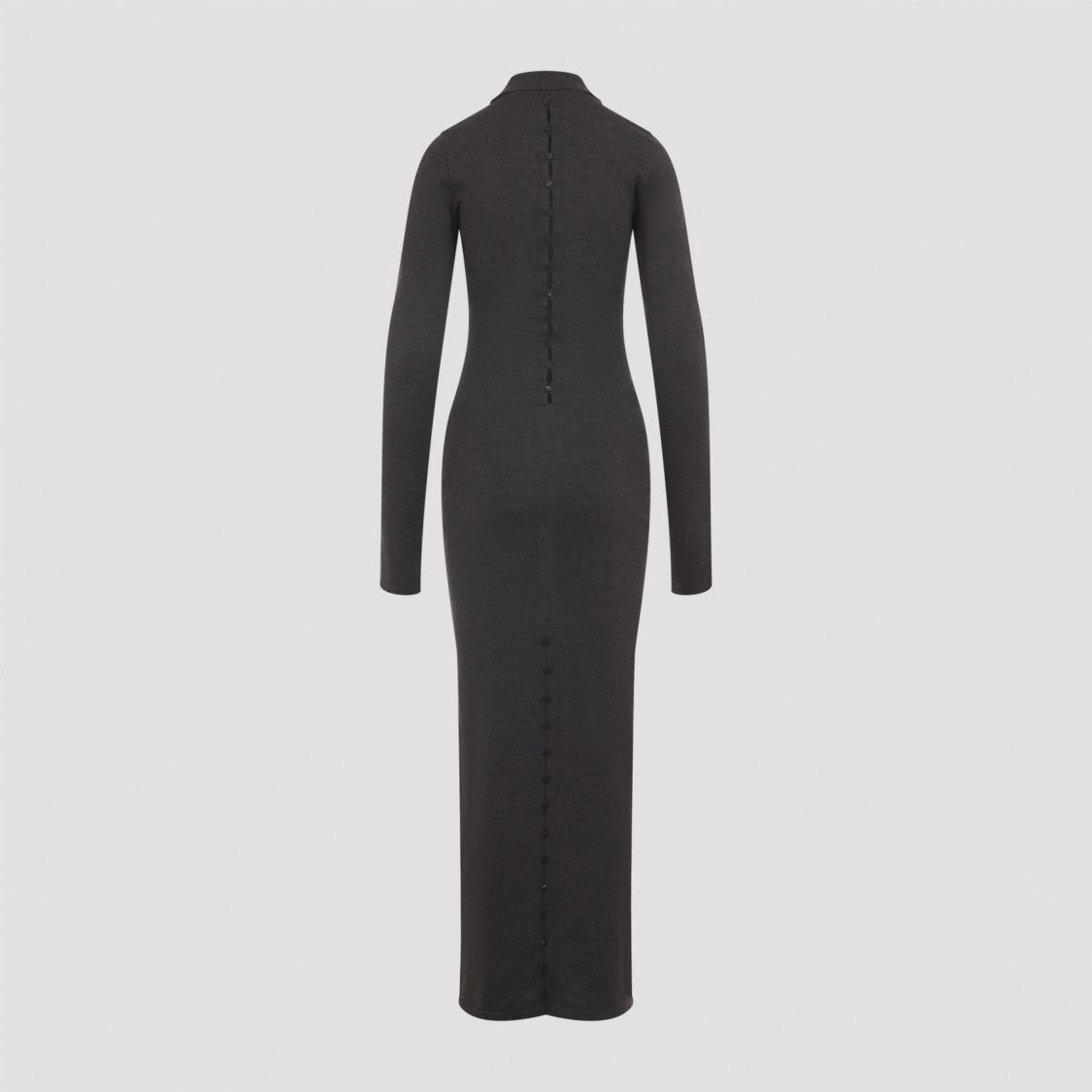 Jacquemus The Dark Brown Merino Long Dress