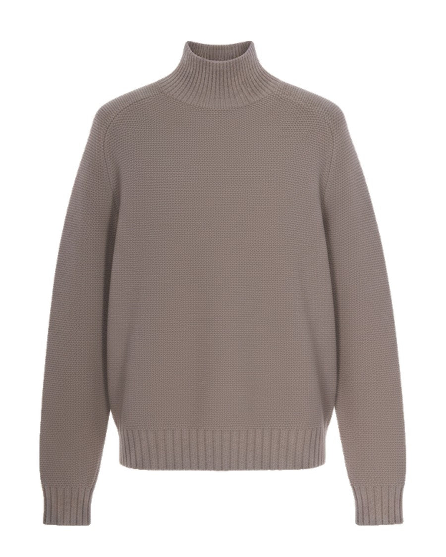 Alpha Studio Greige Turtleneck Sweater