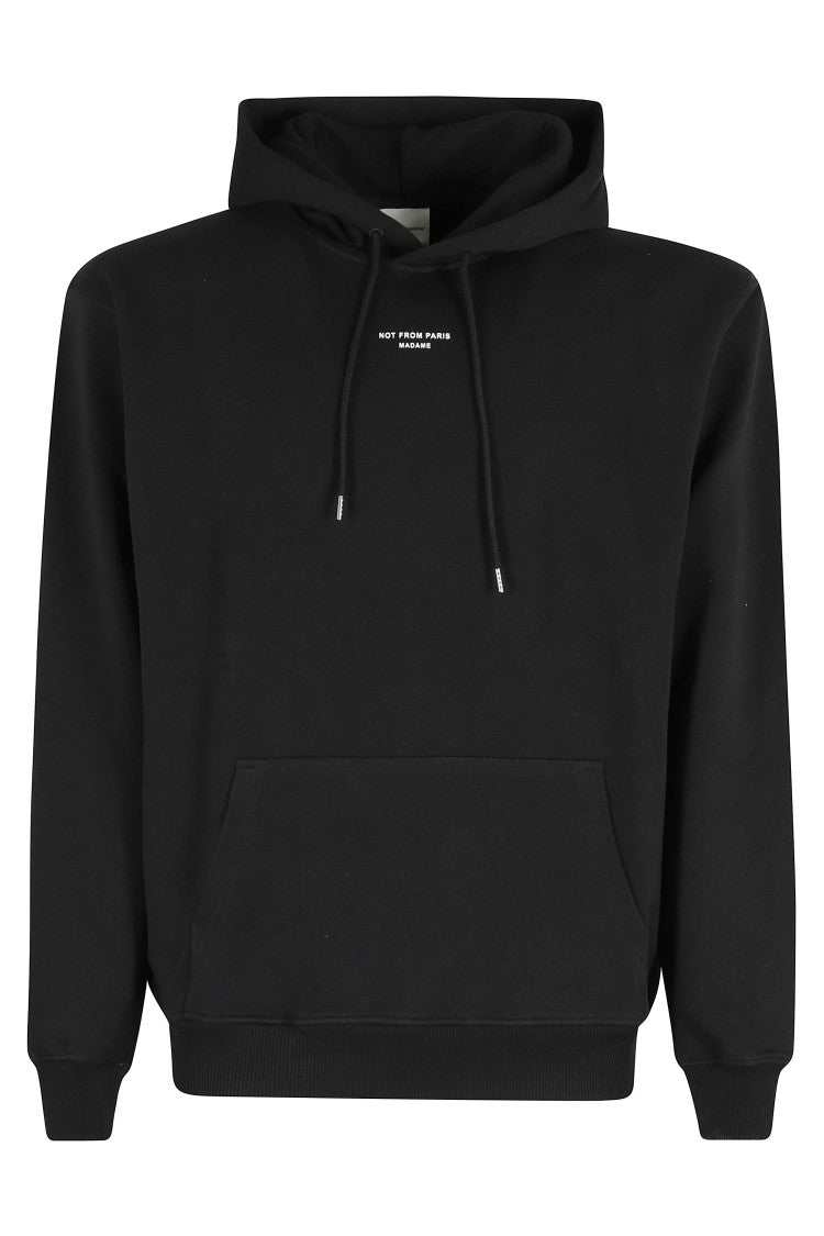 Drôle De Monsieur Black Le Hoodie Slogan Printed-Logo Cotton Hoodie