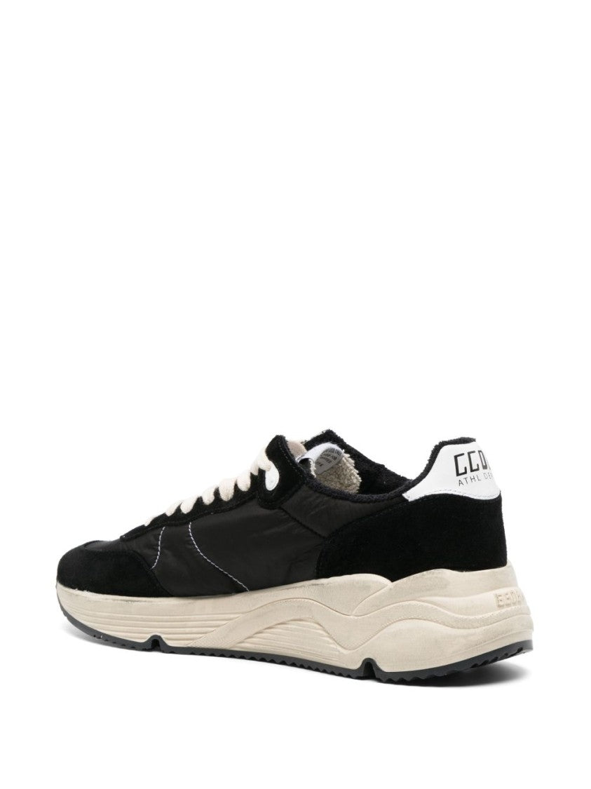 Golden Goose Chunky Black Sneakers With Silk