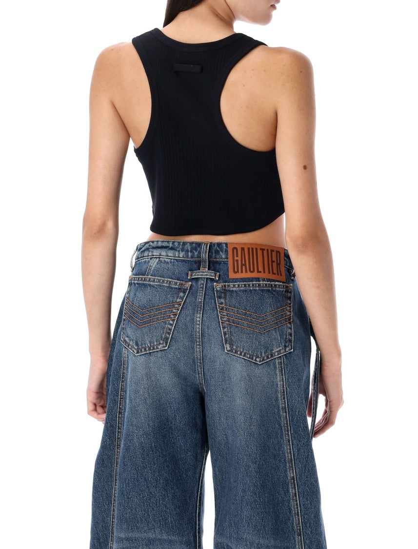 Jean Paul Gaultier Br Rib Cotton Lingerie Garter