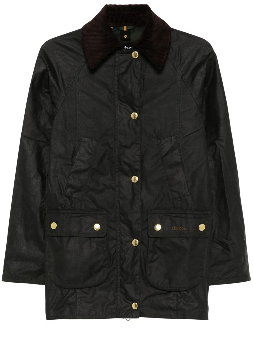 Barbour Classic Waxed Modern Beadnell Jacket With Corduroy Detailing