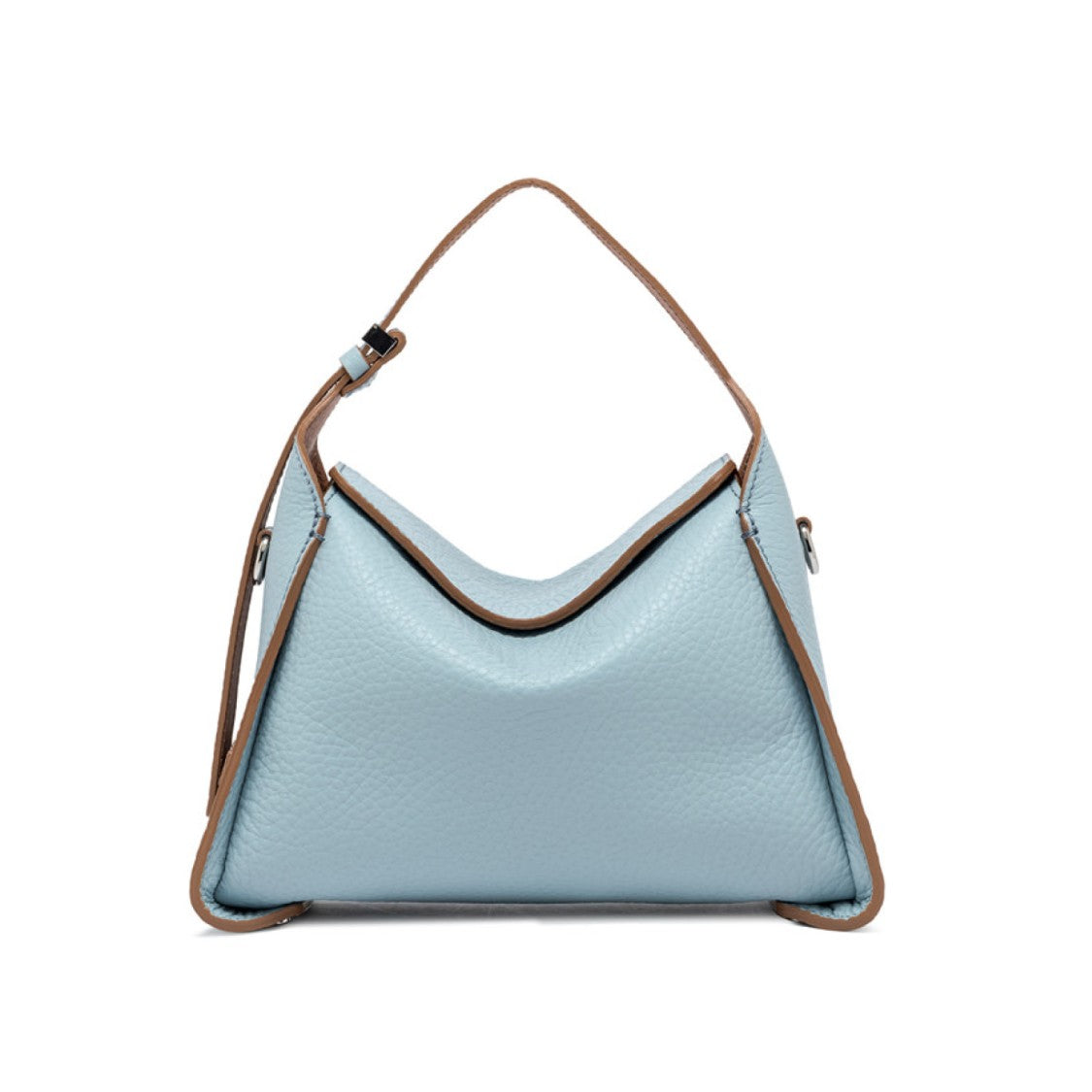 Gianni Chiarini Penelope Handbag In Double Leather Light Blue