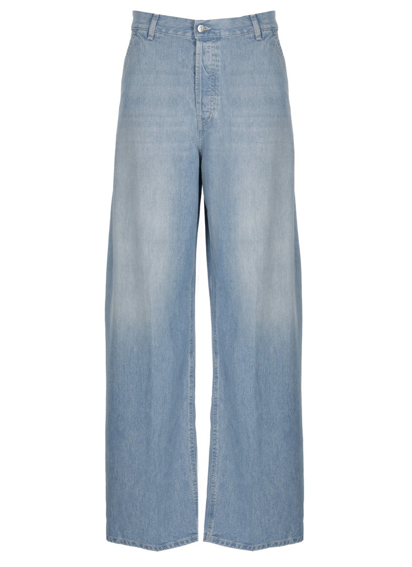 Dondup Blue Alek Monogram Palazzo Jeans