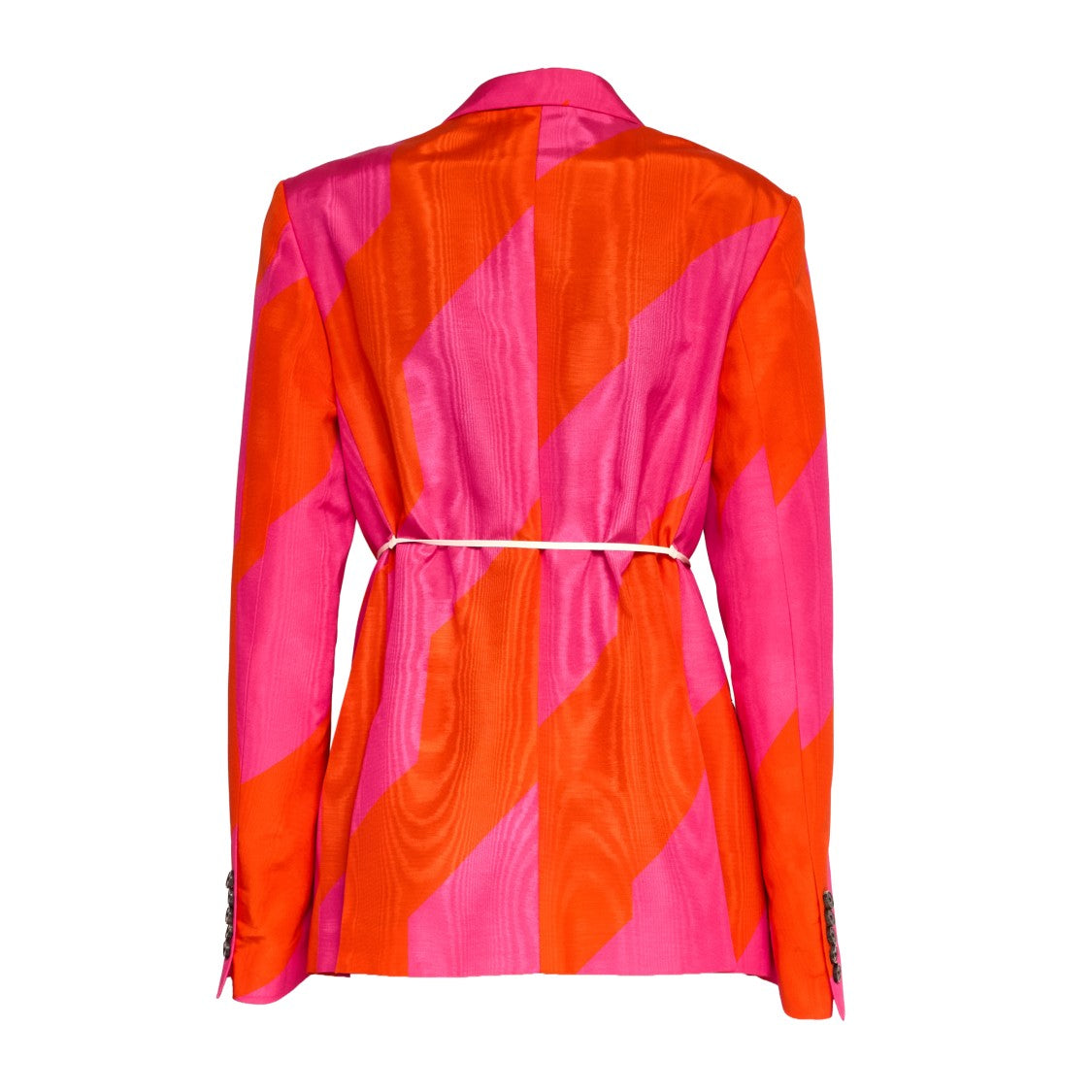 Dries Van Noten Barrysta Collaged Stripe Double Breasted Blazer