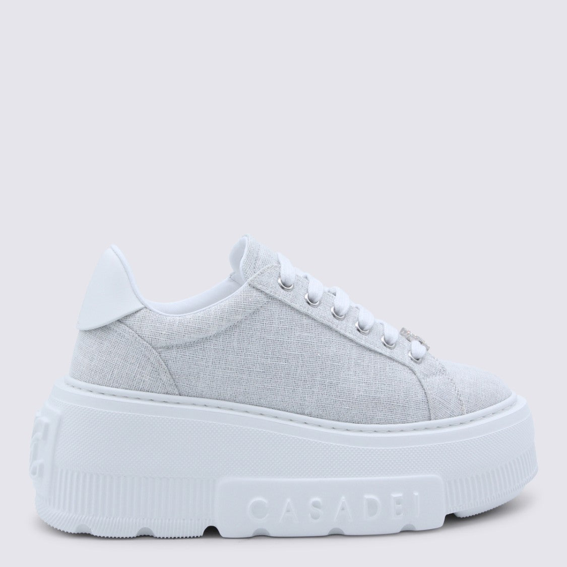 Casadei Grey Leather Nexus Solar Eclipse Sneakers