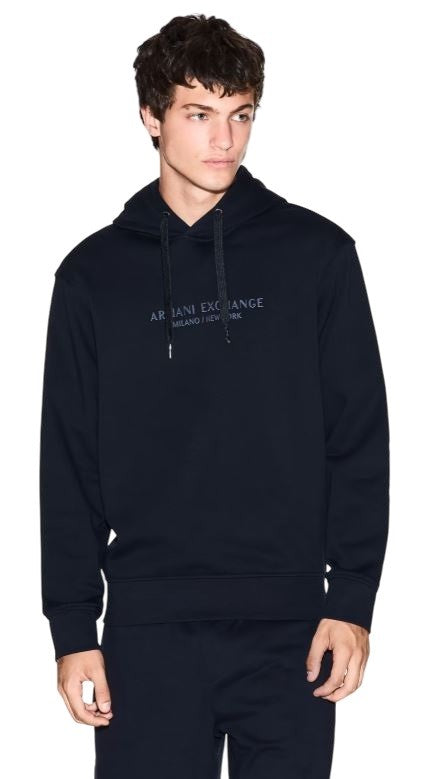 Armani Exchange Hooded Sweatshirt Adjustable Drawstring Lettering