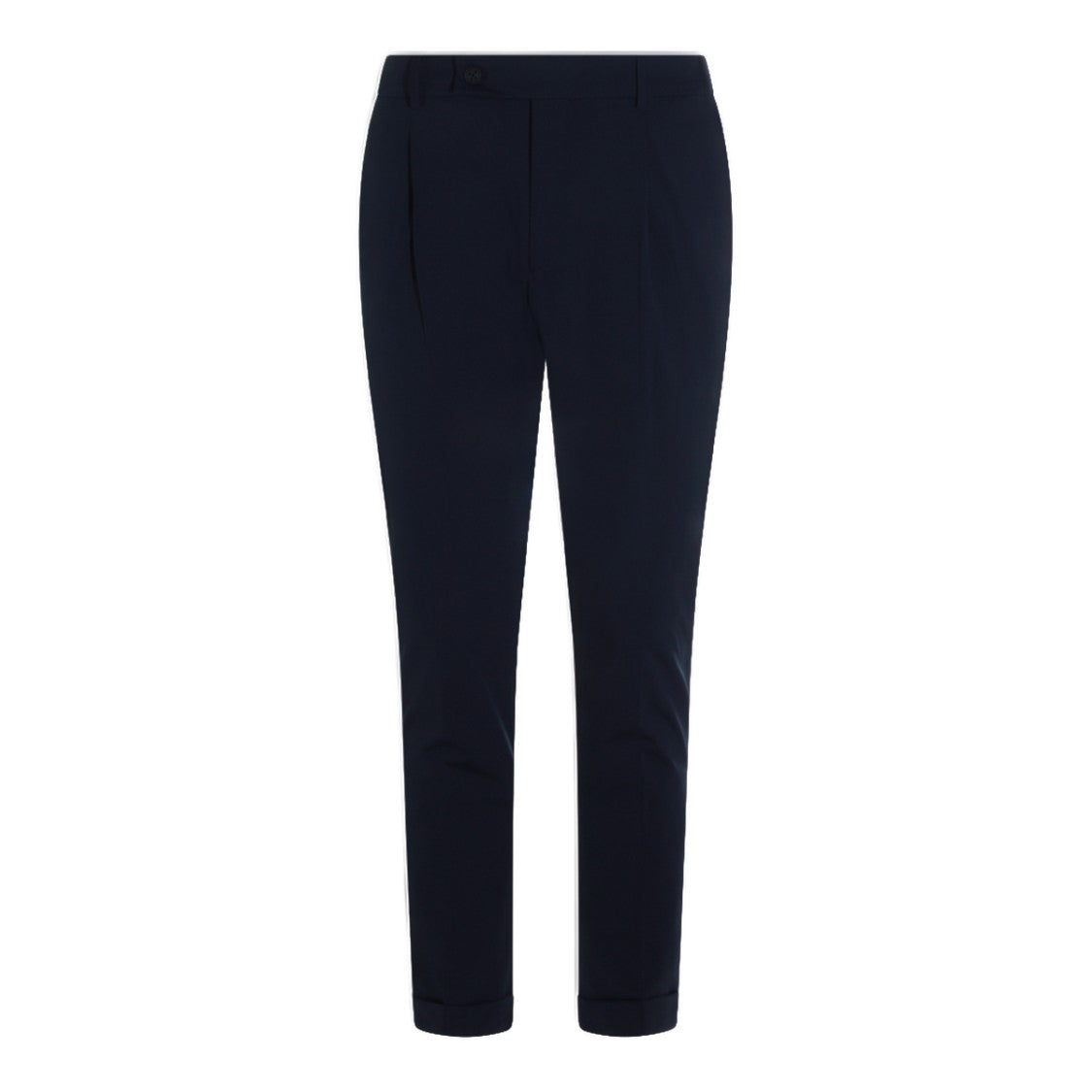 Berwich Tailored Slim Fit Trousers With Polished Cuffed Hem